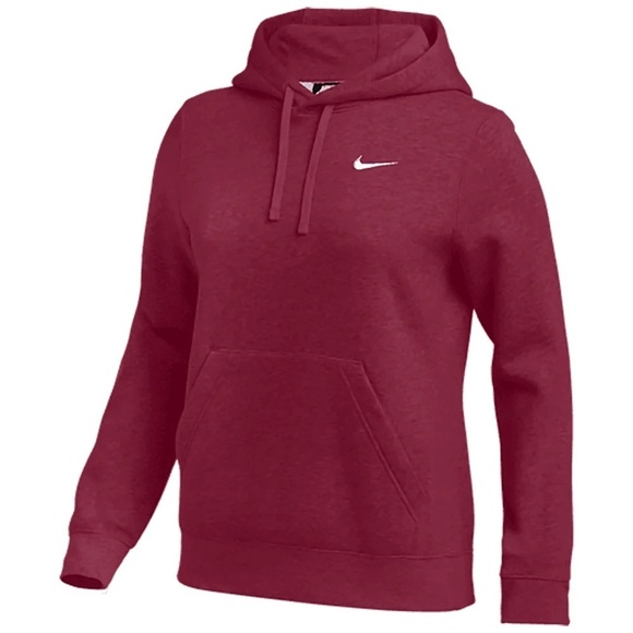 Nike Club Fleece Women's Training Hoodie In Team Cardinal Size Small - Picture 11 of 11